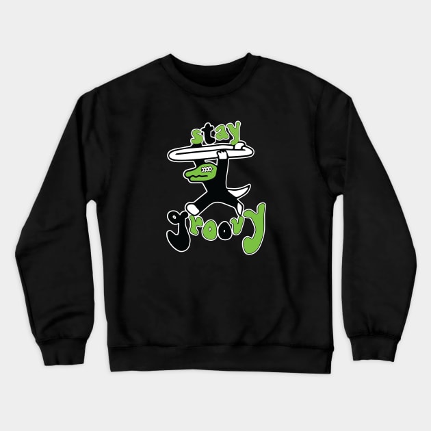 Stay Groovy Crewneck Sweatshirt by IAKUKI